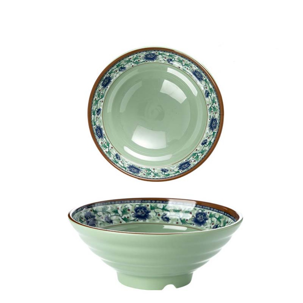 Commerciële imitatie keramische melamine Ramen kom grote capaciteit anti-val noedelkom Japanse soepkom restaurants: Licht Geel