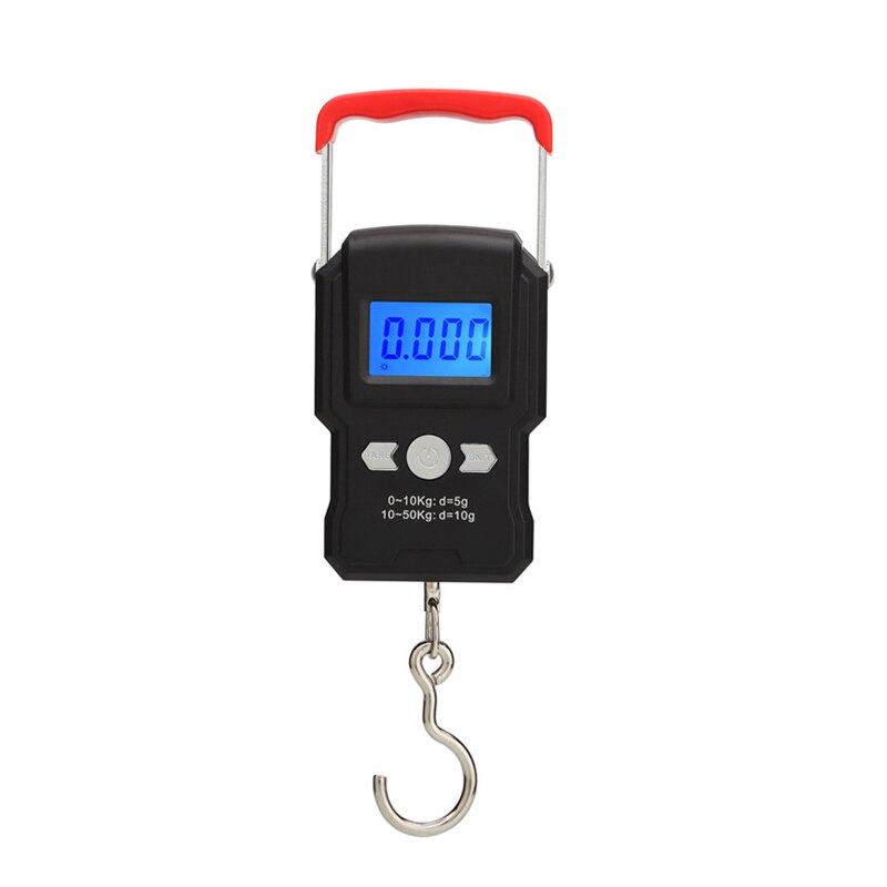 Báscula Digital con cinta métrica para equipaje, herramienta de peso de viaje Steelyard, balanza de gancho electrónica, retroiluminación LCD: blue