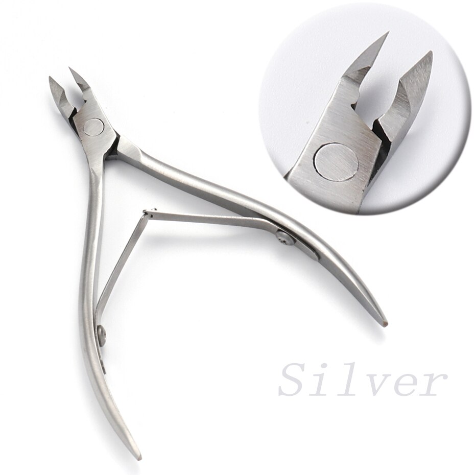 Död hud remover nail art verktyg guld silver nagel nagelband nipper trimning pedikyr vård nagelsax rostfri manikyr  ch1586