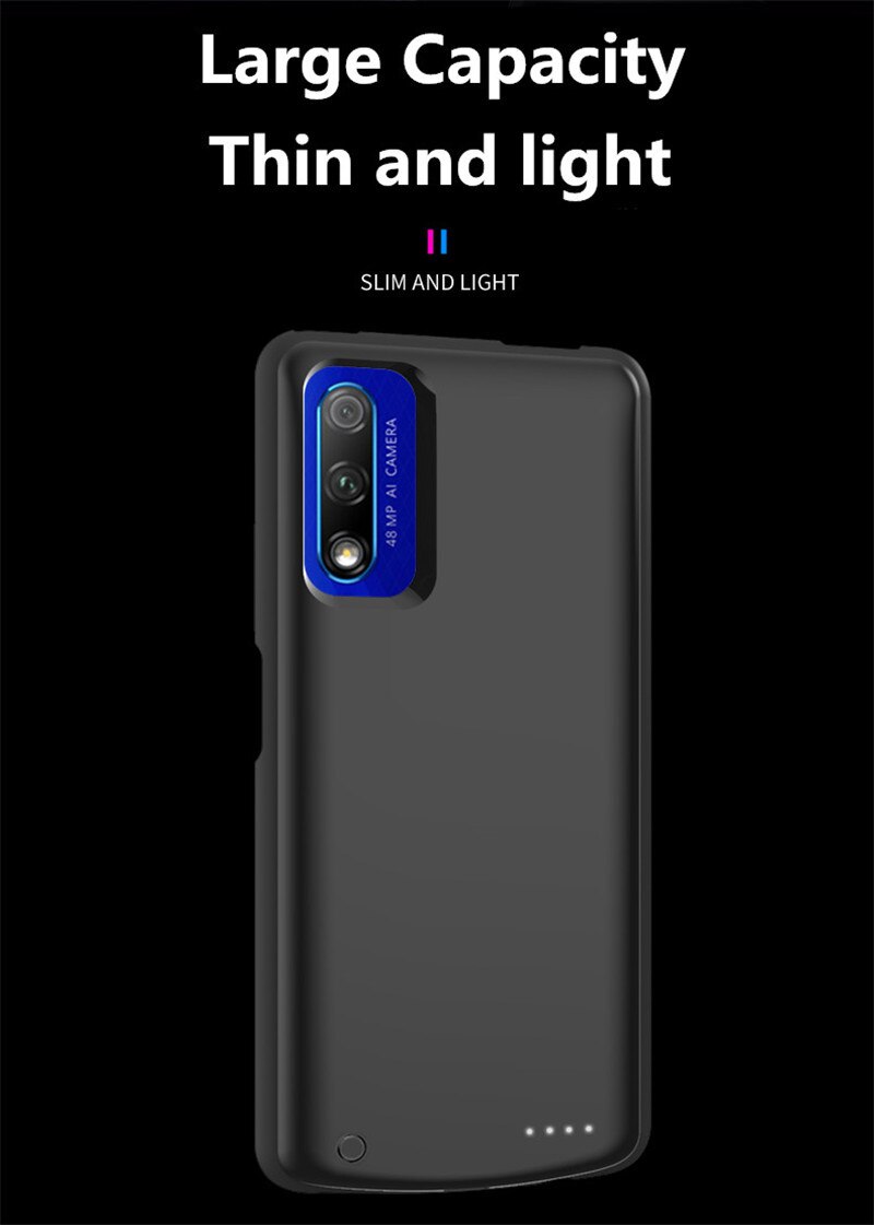 Coque de batterie de secours externe Portable, 6500mAh, pour Huawei Honor 9X Pro