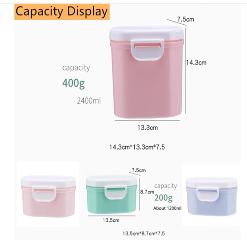 Caja de leche en polvo para bebé, contenedor de melkoeder, caja de almacenamiento de alimentos multicapa para niños, , almacenamiento de alimentación