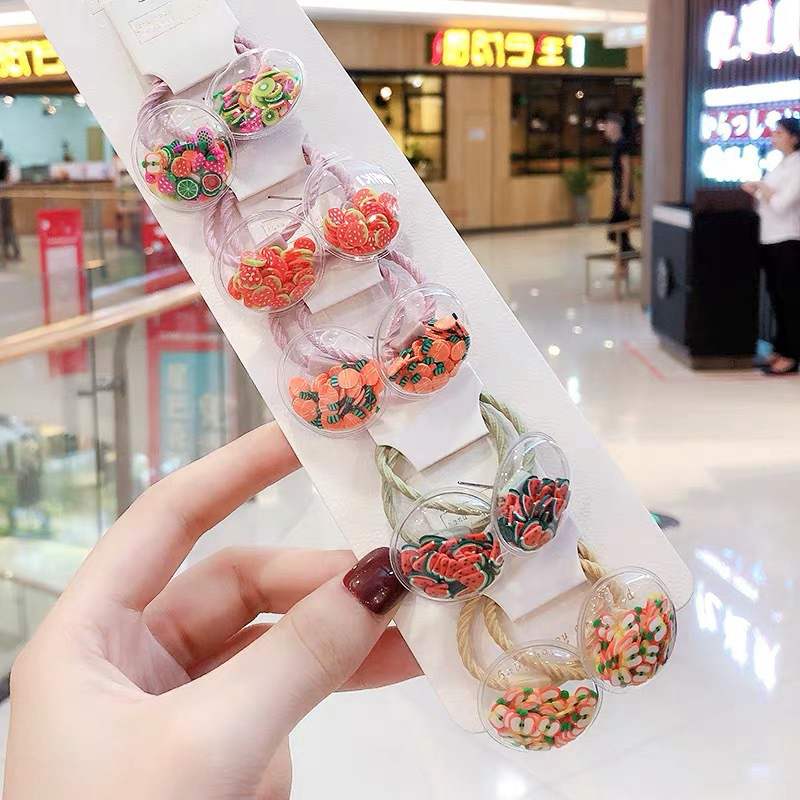 10 pçs/set bonito bebê elástico faixas de cabelo para meninas dos desenhos animados flor crianças scrunchies rabo de cavalo titular do cabelo do bebê acessórios: style 3