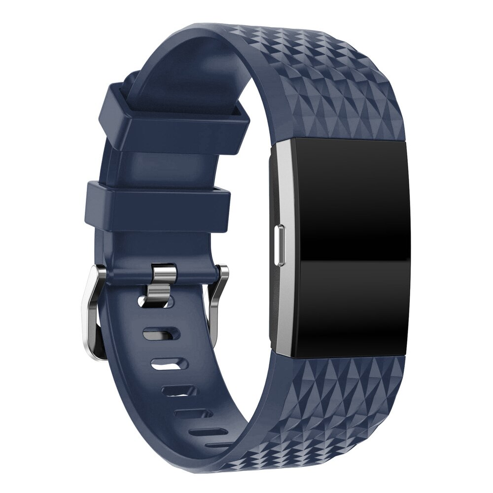 Youth 3D Texture Silicone Strap for Fitbit Charge 2 Smart Watch Strap Buckle Watchband Wrist Band Bracelet Clock Accessorie TSFH: 14
