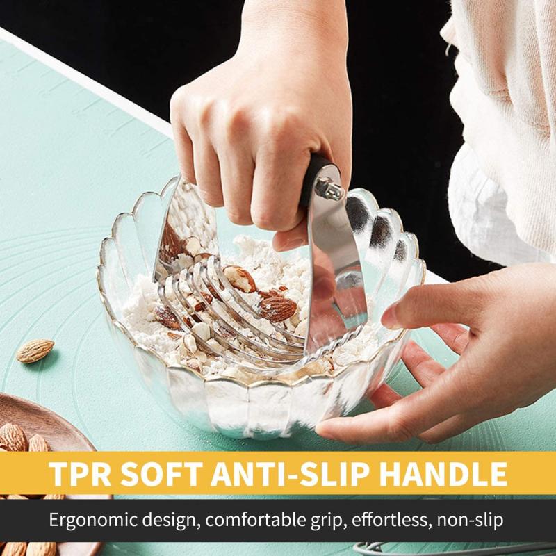 Pastry Cutter Dough Blender Top Pastry Cutter with Heavy Duty Stainless Steel Blades Butter Cutter Flour Mixer