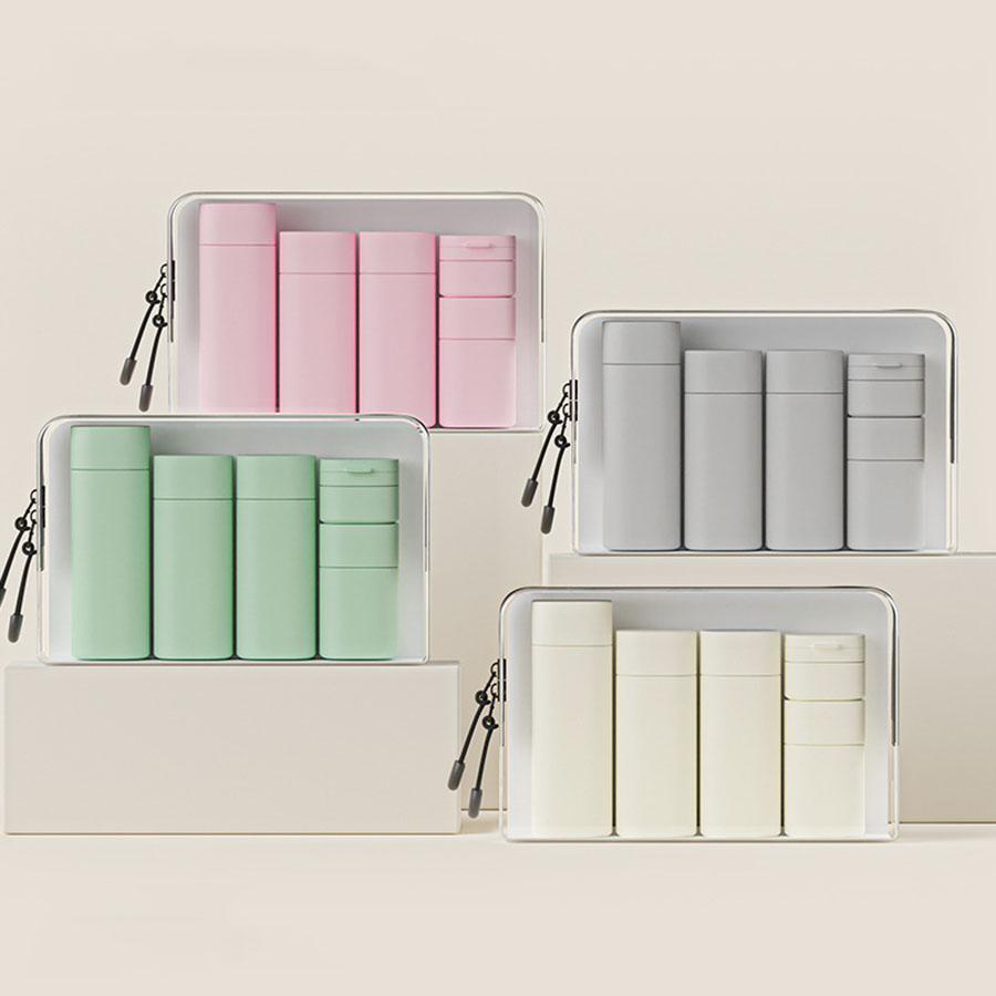 Botellas dispensadoras de maquillaje hidratante, Lociones portátiles, champús, viajes, rellenables, botellas vacías exprimidas