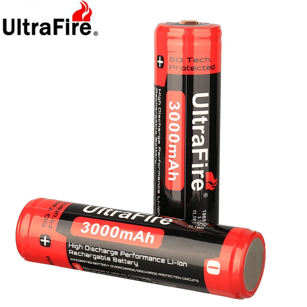 Ultrafire och original basen ncr 18650 18650 batteri 3.7v 3000 mah uppladdningsbart litiumbatteri för ficklampsbatterier