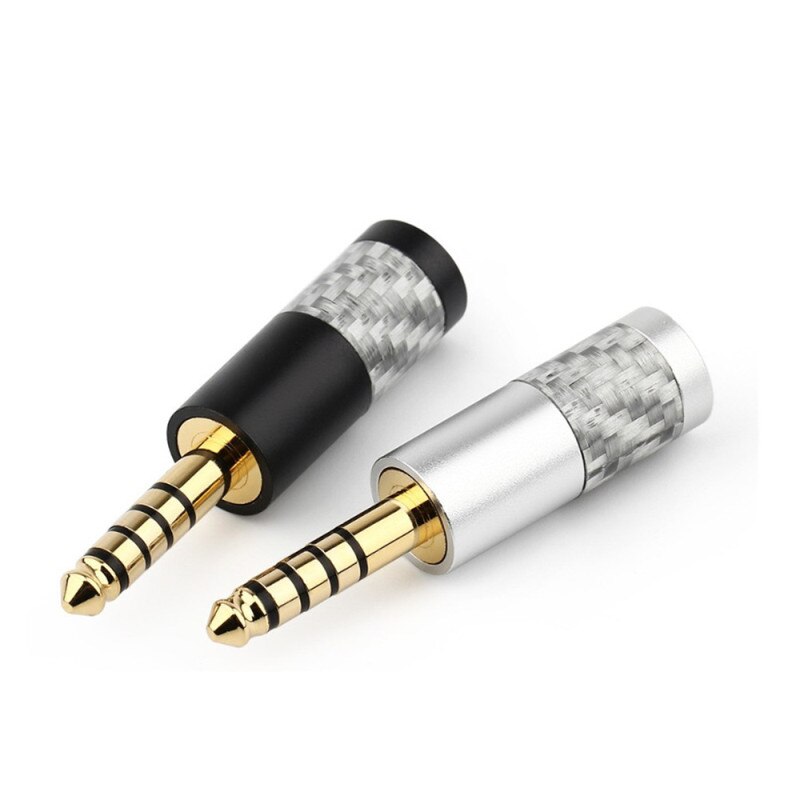 Headphone Plug Adapter 4.4mm 5 Poles Male Audio Connector Jack Stereo HIFI Earphone Cable Solder DIY Adapters Gold Plated AUX