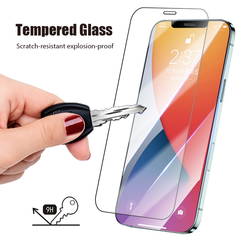 6 in 1 Screen Protector For iPhone 13 12 11 Pro Max Camera Lens Film For iPhone 13 12 Mini 11 SE Tempered Glass