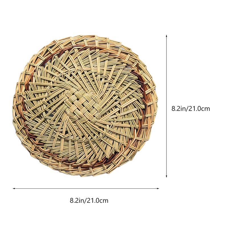 Husholdnings spjeld puter ikke-pinne håndlagde dumplings saken halm dampende pads kinesisk tradisjonell halm kokekar: 21 x 21cm