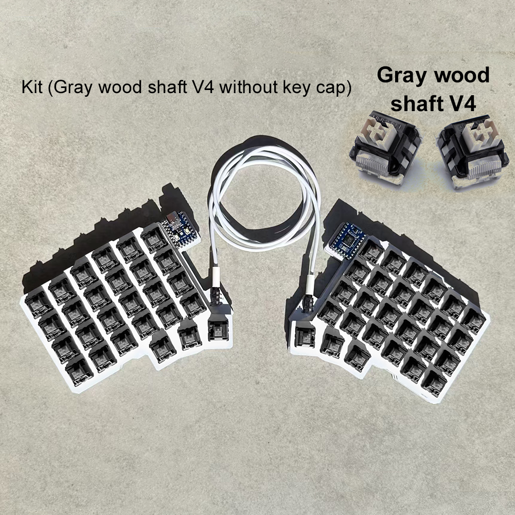 54 Split Keyboard Wired Swap Support QMK/VIAL Keyboard Single Mode Connection Customized Keyboard RP2040 Zero Board Control: Marineblauw