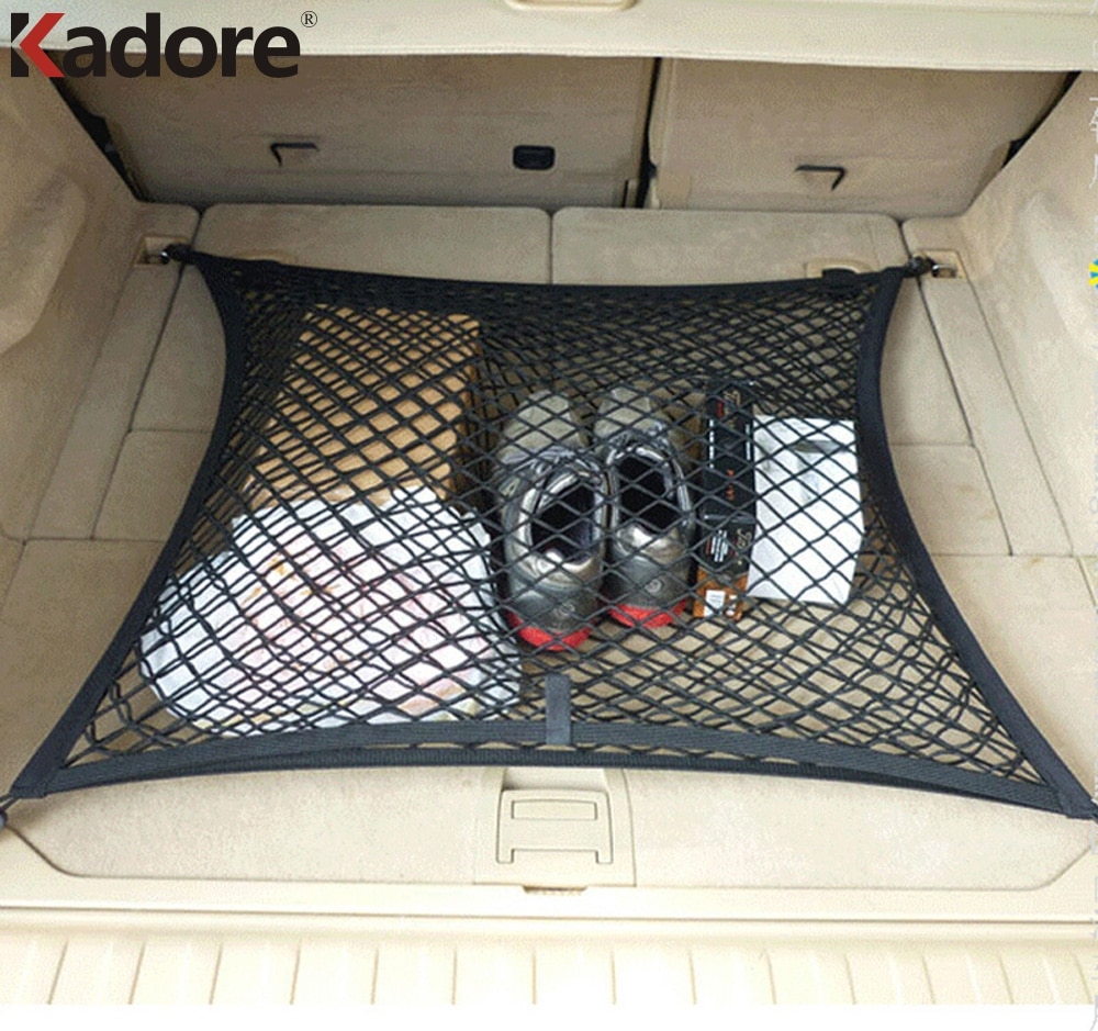 Voor Kia Sorento Auto Kofferbak Zwarte Bagage Parcel Netto Elastische Bagagenet 4 Haak Auto Styling