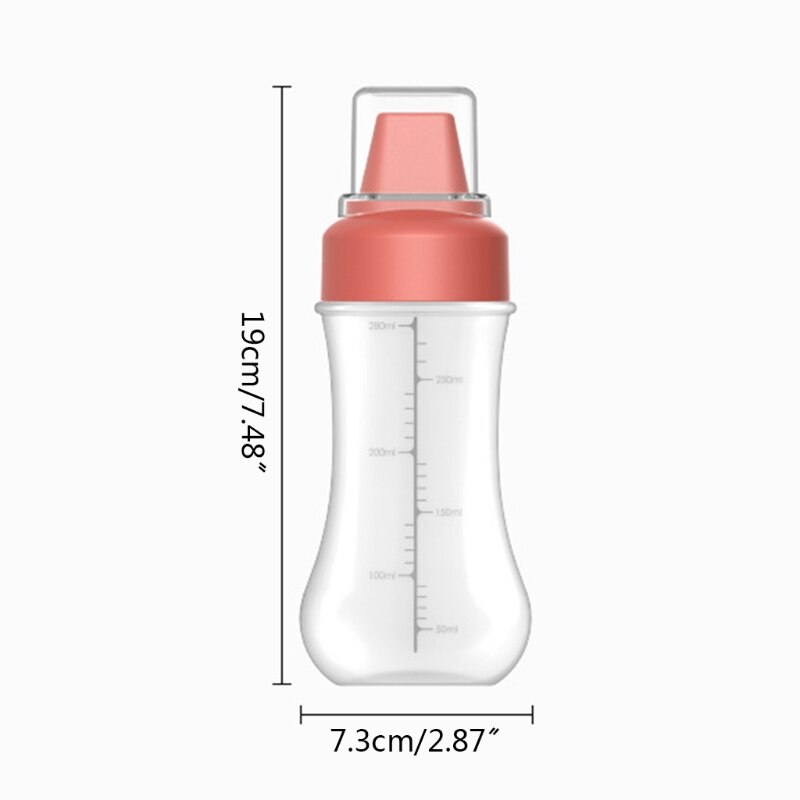 5 Hole Kitchen Bottle Condiment Kitchen Cooking Tools with Leak Proof Clear Cover Mayonnaise Dispenser Sauce Squeeze