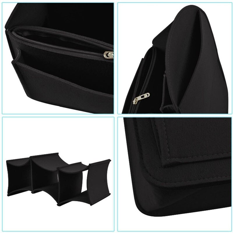 Mochila de fieltro insertar organizador bolsa de almacenamiento bolsa Universal en bolsa hombres mujeres bolsos de hombro bolso de mano organizadores