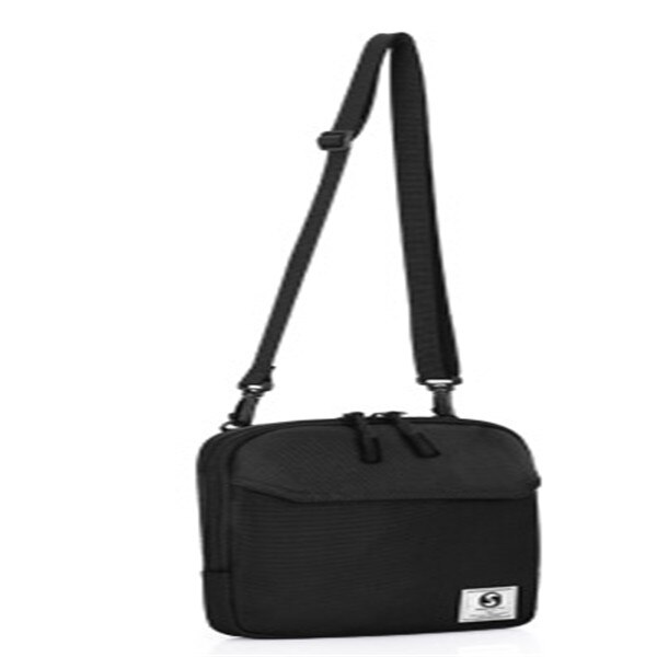NOENNAME_NULL Mans Unisex Shoulder Bag Sling Chest Pack Canvas Casual Sports Crossbody Handbag: Black