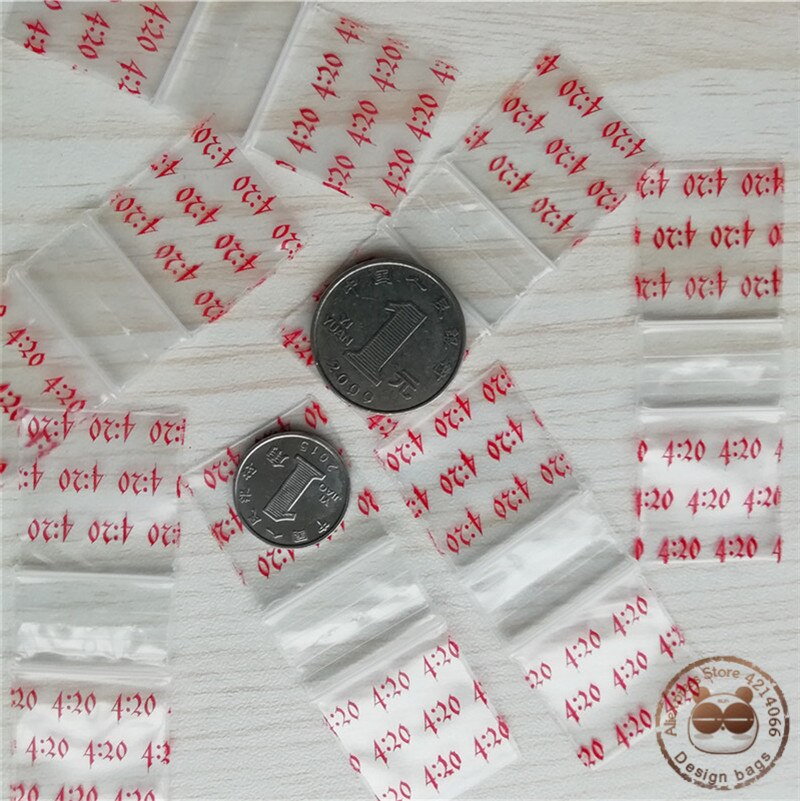 100 sztuk opakowanie strunowe wielokrotnego zamykania 1 &quot;X1&quot; kolorowe fioletowe mini torby z zamkiem błyskawicznym 5mil 1010 D030: czerwony 420