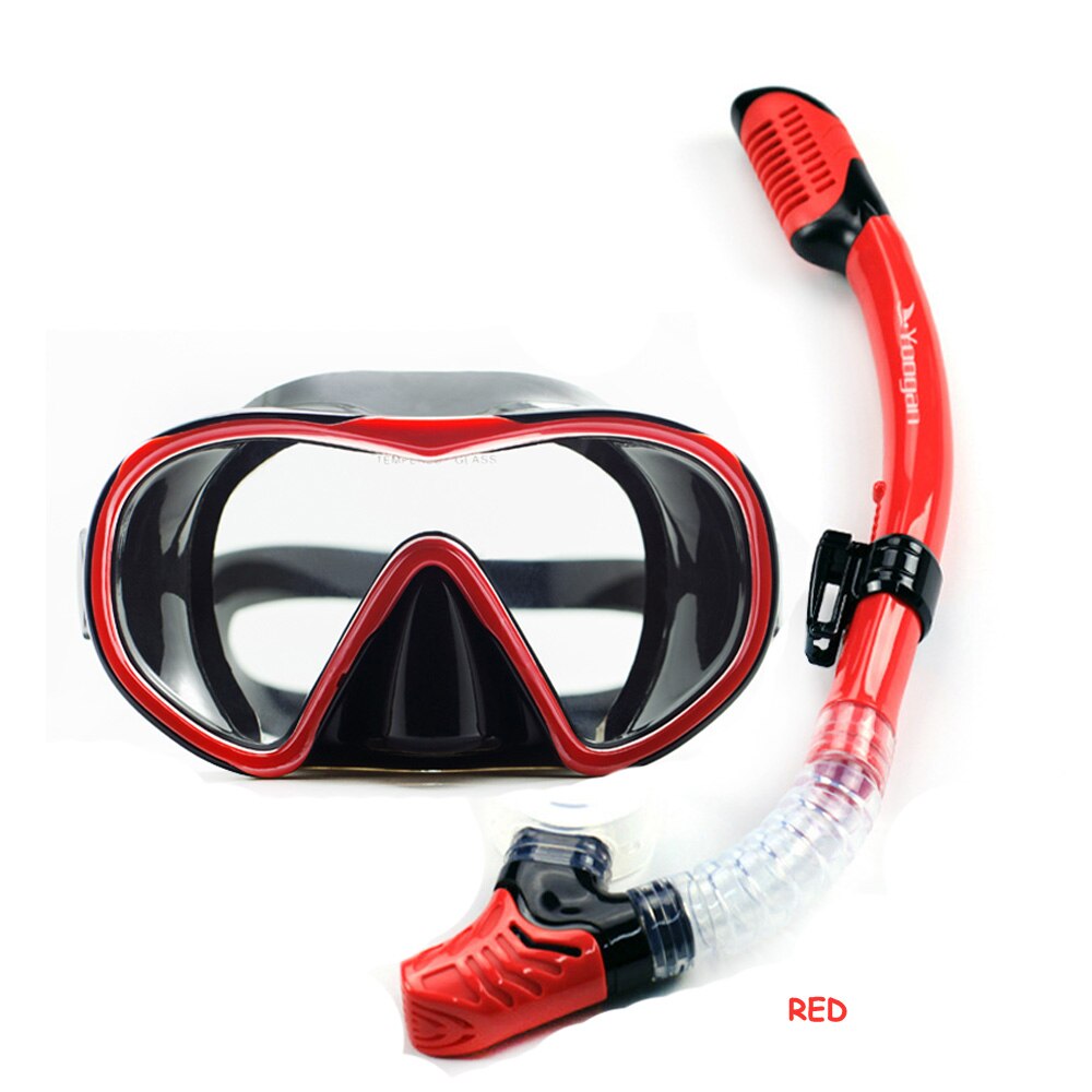 snorkel en duiken gears brede versie siliconen enkele lens gehard duikbril dry snorkel set top duiken snorkel set