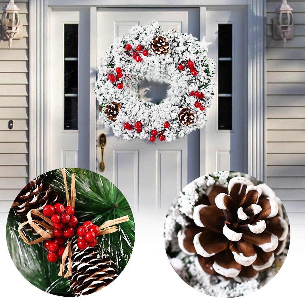 Weihnachten Kranz Dekorationen Leucht Elch Weihnachten Treeplants Hochzeit Dekorative Blumen Kränze Heimat Dekor #35