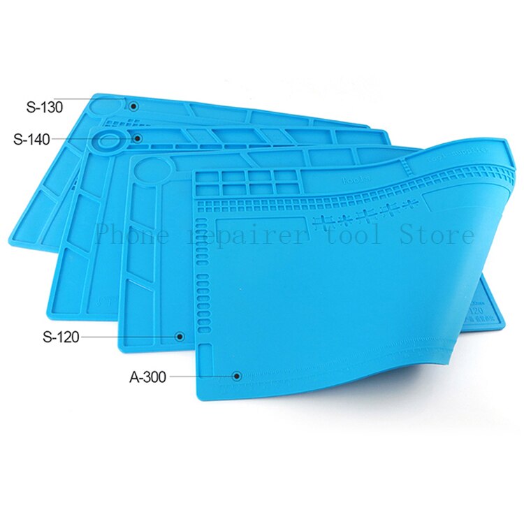 Big Size S-180 S-160 Bga Isolatie Silicone Solderen Pad Telefoon Reparatie Onderhoud Platform Bureau Mat Met Magnetische Sectie