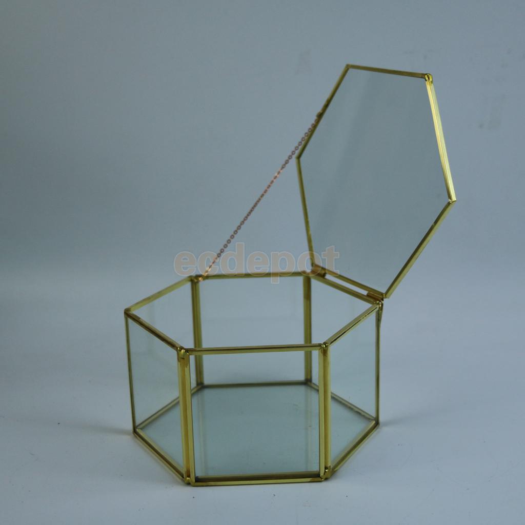 Rosa vaso de vidro geométrico irregular, recipiente de terrário para plantar suculentas, vaso de mesa, decoração de casamento para casa, escritório diy: Clear 4