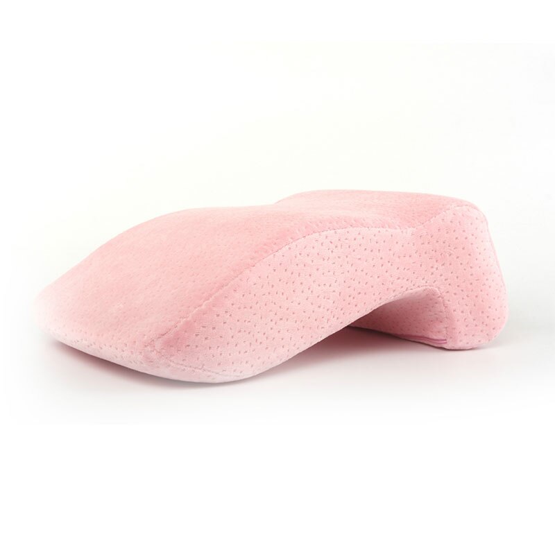 Espuma de memória viagem nap travesseiro sete-em forma de dormir na mesa almofada suporte de cabeça anti-mão dormência travesseiro crianças nap travesseiro: Pink