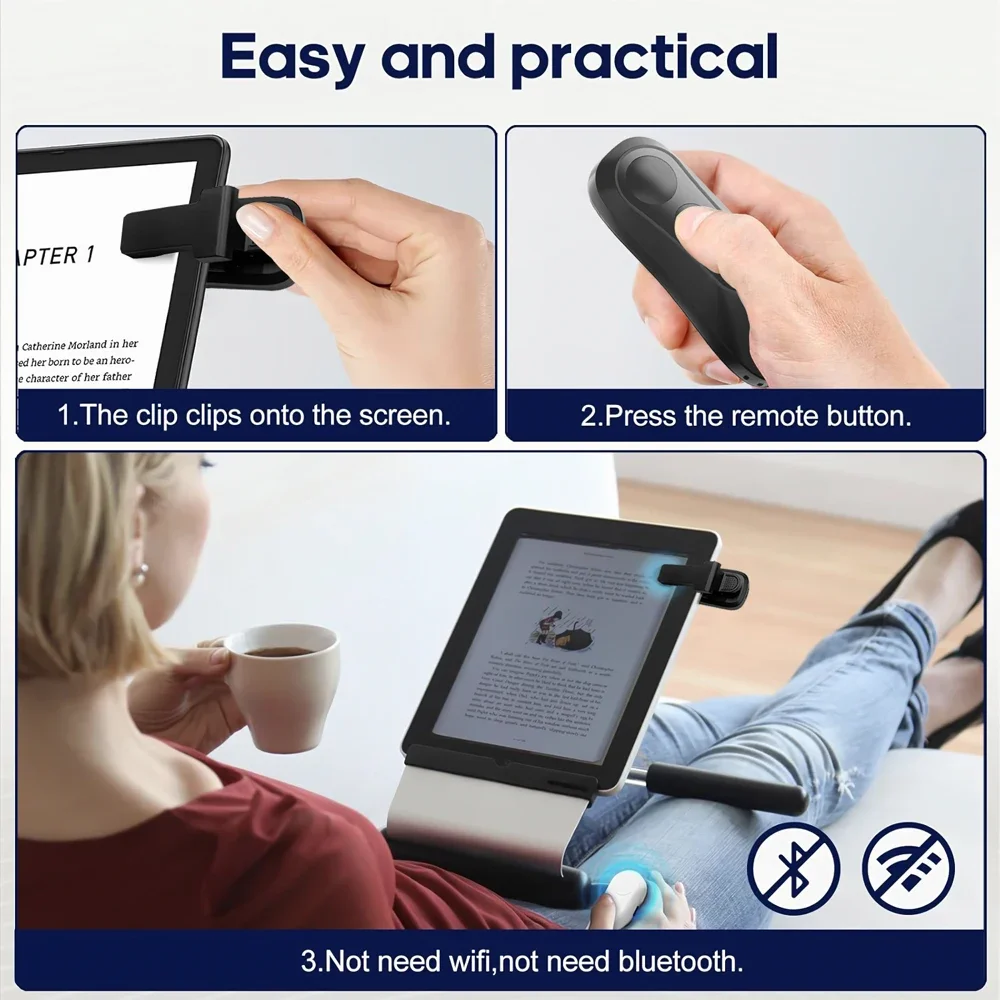 Pilot zdalnego sterowania RF Page Turner Page Turner Clicker dla Kindle Paperwhite Oasis Kobo Ereaders dla tabletów Ipad