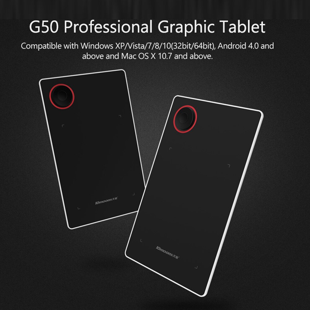 10moons G50 Graphic Tablet 8192 Levels Digital Drawing Tablet with Pen Multifunctional Ultralight Grafische Tablet