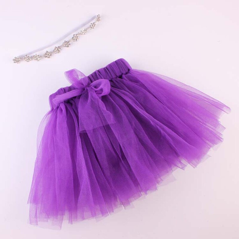 Saia tutu de princesa infantil, saia tule com strass para recém-nascidos fotografia: ROXO