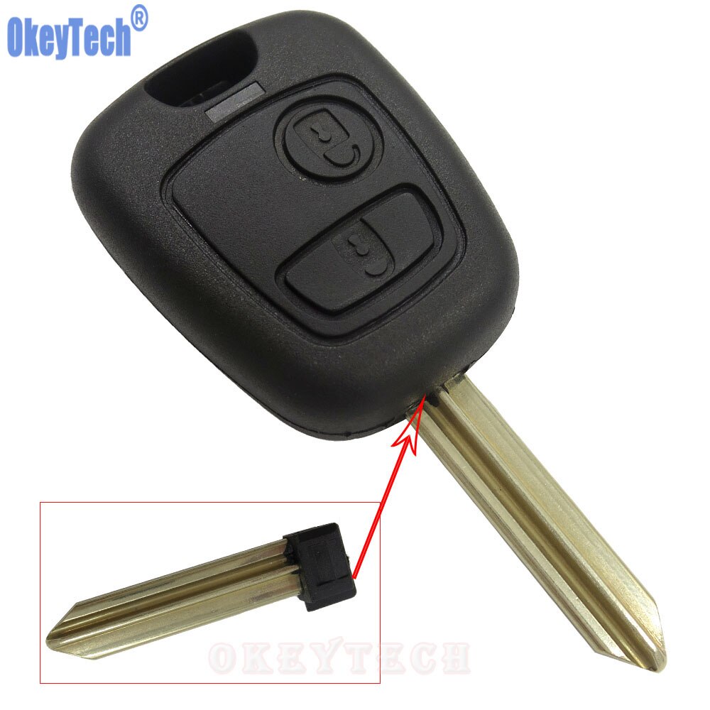 Okeytech 2 Knoppen Autosleutel Cover Remote Key Shell Voor Citroen C1 C3 C5 C4 Berlingo Picasso Saxo Xsara Auto vervanging Fob Case