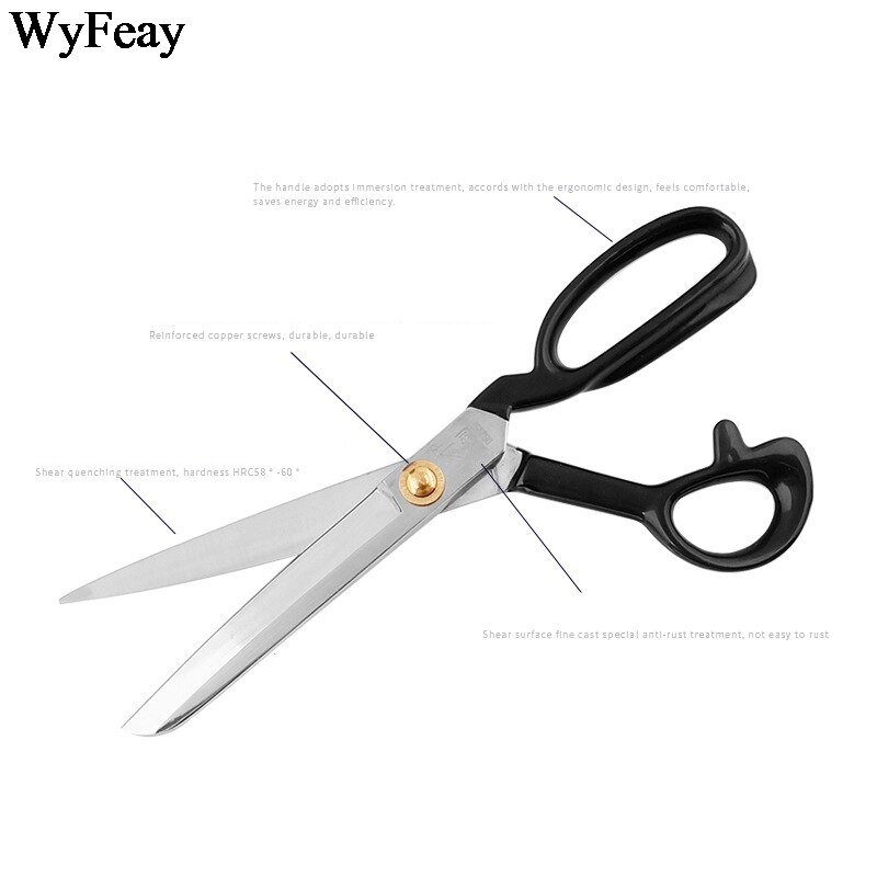 65 Manganese Steel Tailor Scissors Sewing Fabric Scissors Guided Embroidery Scissor Fabric Cutter Tailor's Scissors