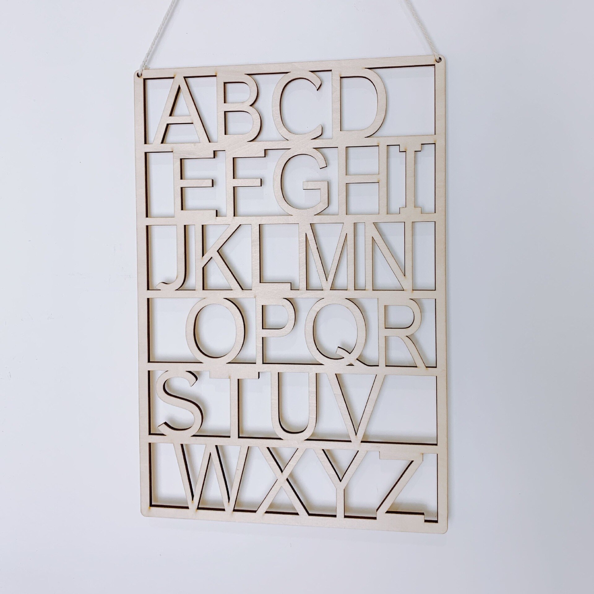Decoración nórdica para cuarto de Bebé y Niño, tablero decorativo para habitación de niño y niña, letras de madera para el hogar: Gris claro
