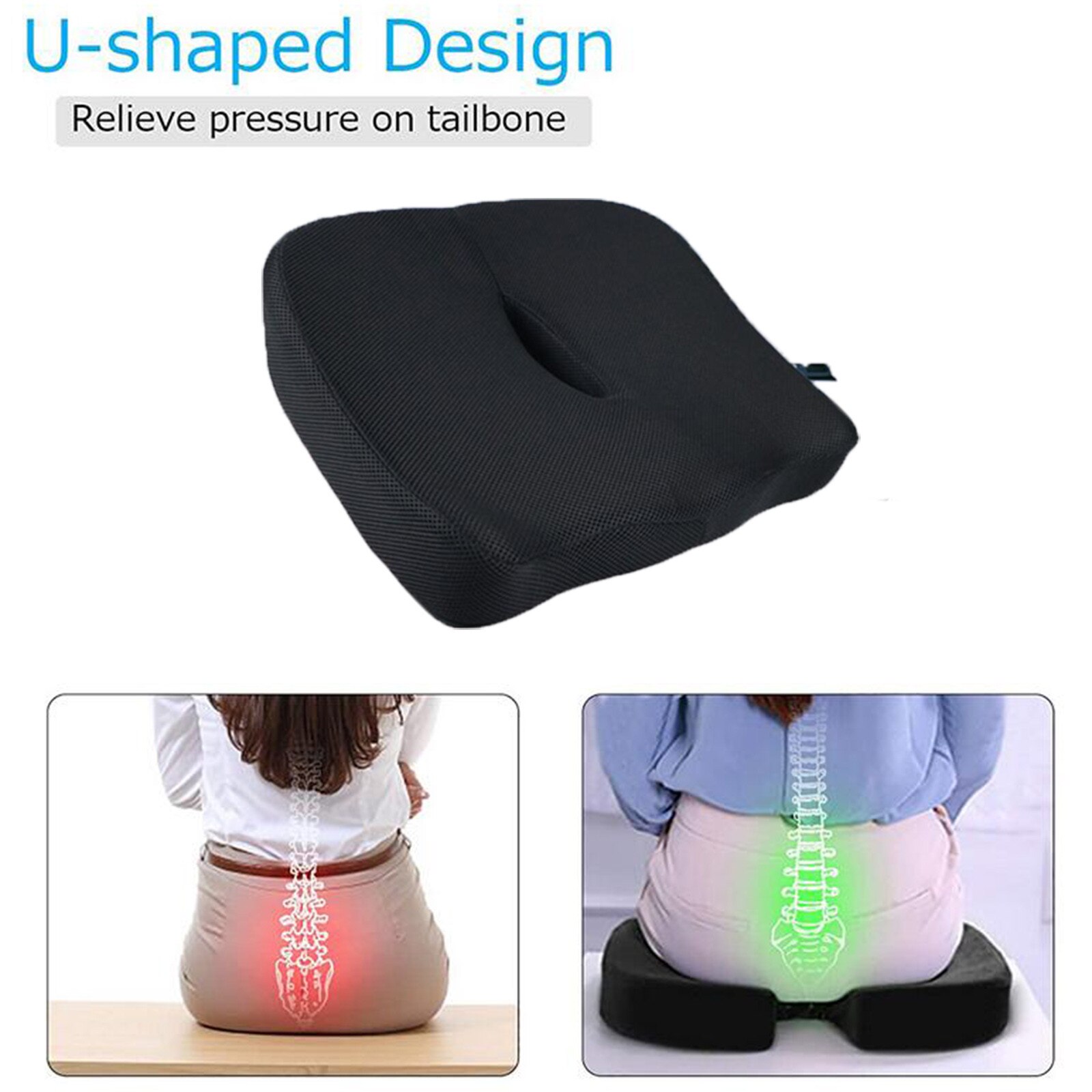 cushion Hip pillow Postoperative support cushion Beautiful buttocks hemorrhoids recovery pillow 42X19X12.5cm high resilience55#