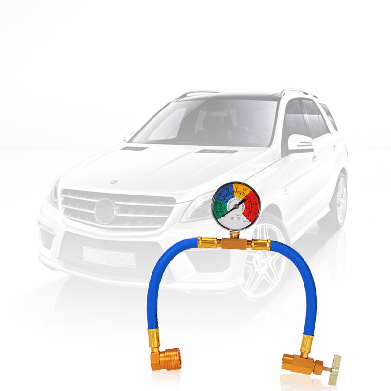 Recharge Measuring Hose Gauge Valve Refrigerant Pipe R134A With Gauge 1/2 Thread Car Auto AC Air Conditioning Gauges