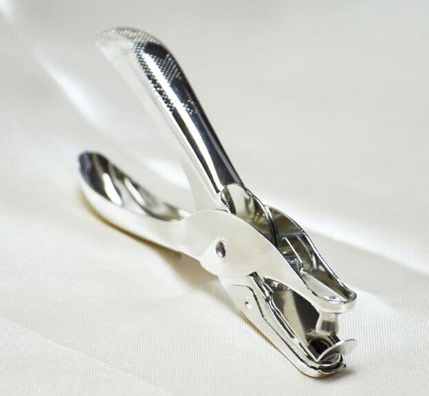 Perforadora de un solo agujero perforadora de papel manual de un solo orificio perforadoras para colección de recortes, 8 páginas, materiales de Metal, suministros escolares y de oficina, 1 Uds.