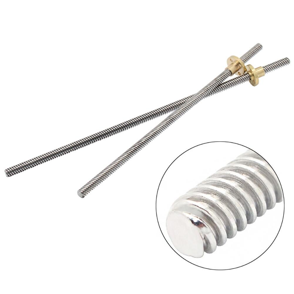150-500mm 3D Printer T8 Stepper Trapezoidal Acme Thread Lead Screw Rod with Nut