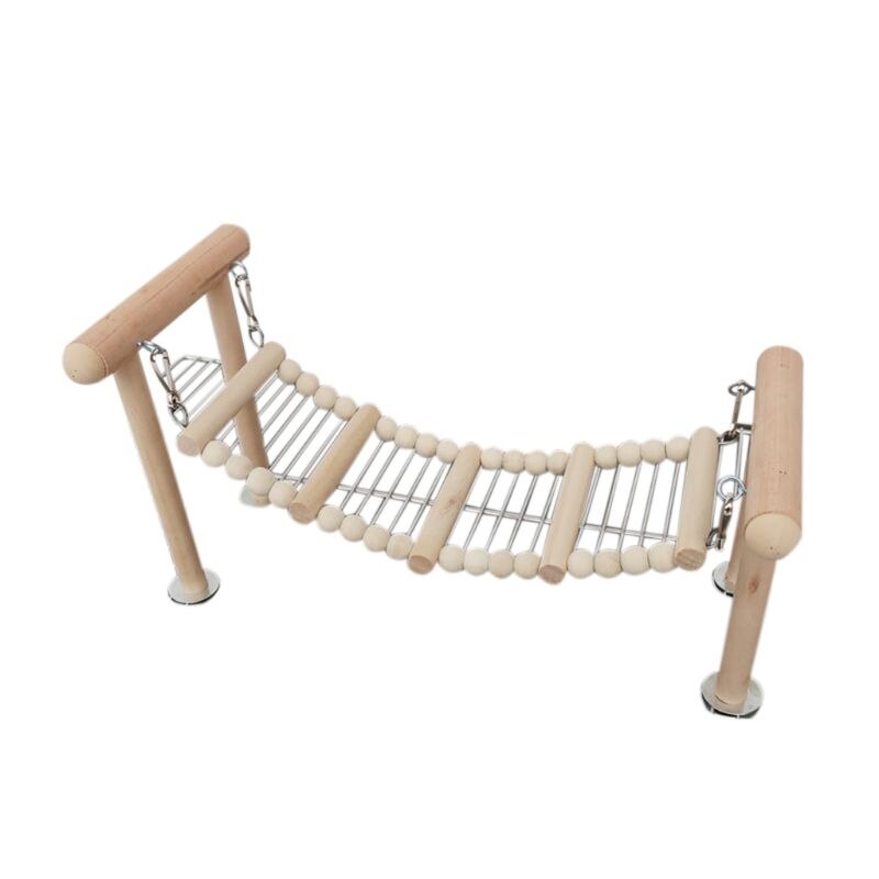 Wooden Bird Perches Stand Toy Parrot Swing Climbing Ladder Play Gyms Playground