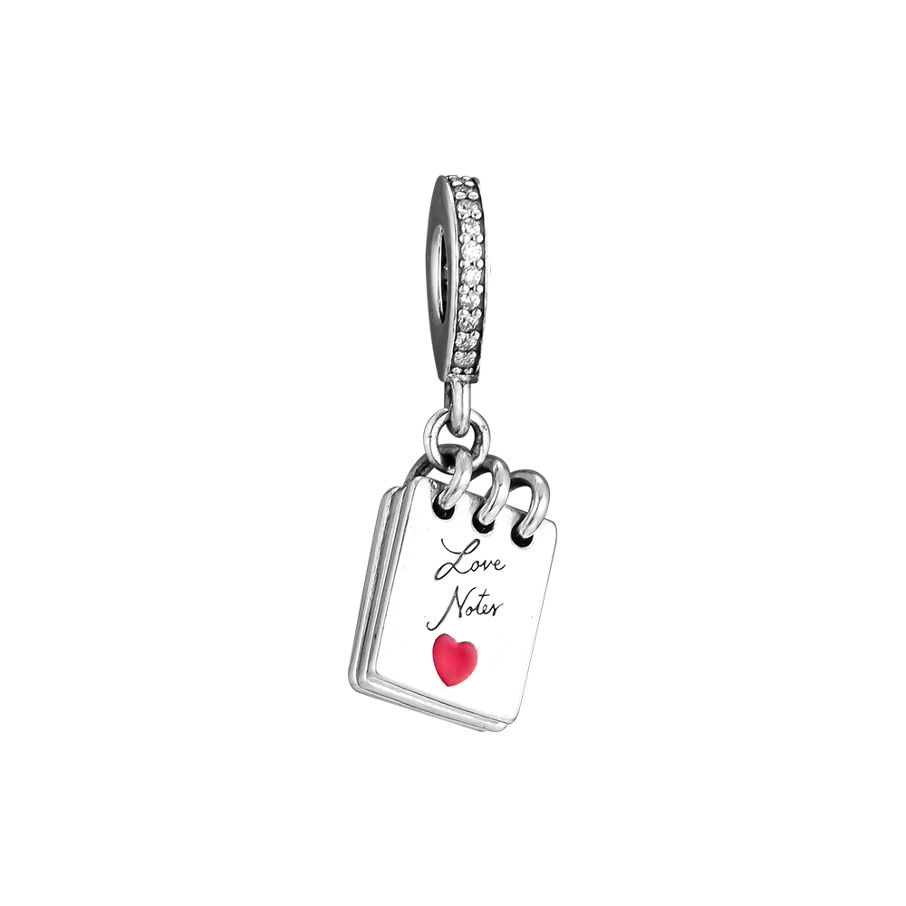 CKK Kralen Liefde Notities Bead Charm Valentijnsdag Sterling Zilver 925 Bedels Vrouwen Sieraden Originele Voor Armband Ketting Berloque