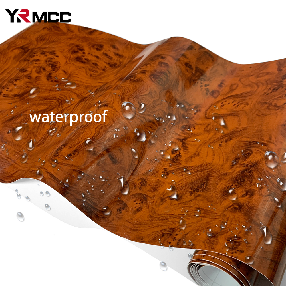 PVC Wood Grain Car Vinyl Wrap Film Textured Self-adhesive Universal Interior Stickers DIY Wallpaper Furniture Car Accessories