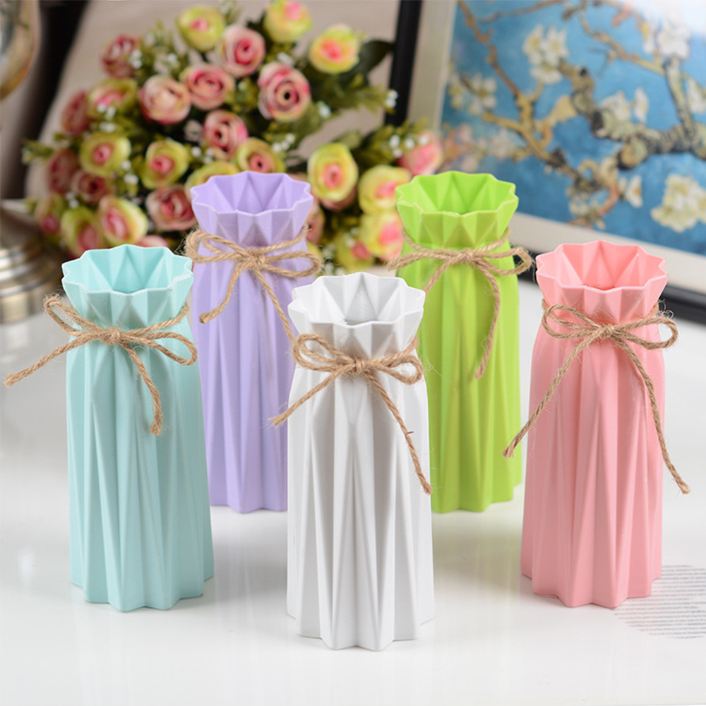Vase à fleurs en plastique | Origami géométrique nordique pour fleurs, Vases pour maisons, Arrangement de plantes, Pot de fleurs, décoration de la maison, Pot de fleurs