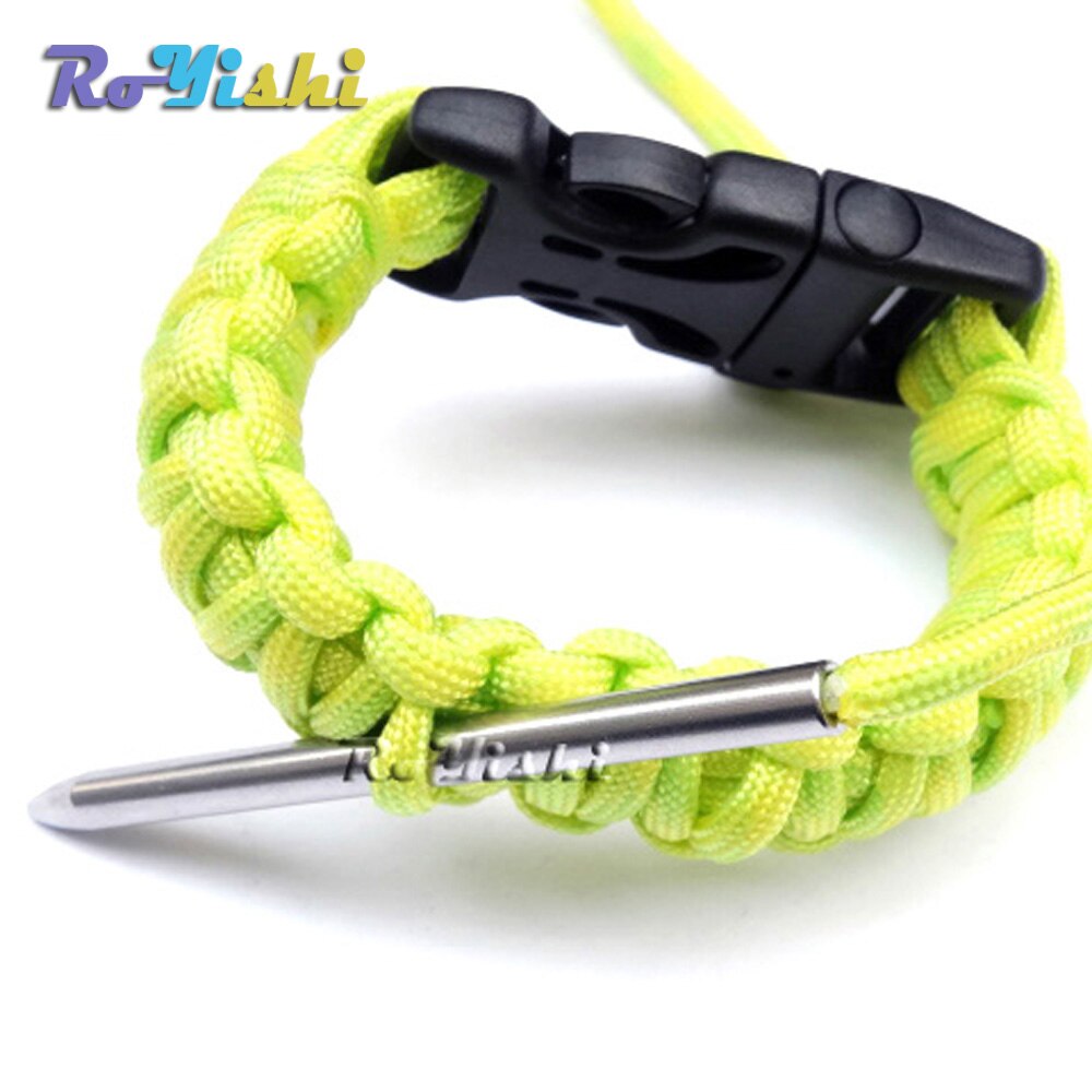 10 stks/pak 3 "Stalen Paracord Naald Met Schroefdraad Shaft Tip Stiching Naald Fid Voor Kniting Weaving Pracord Armband riem