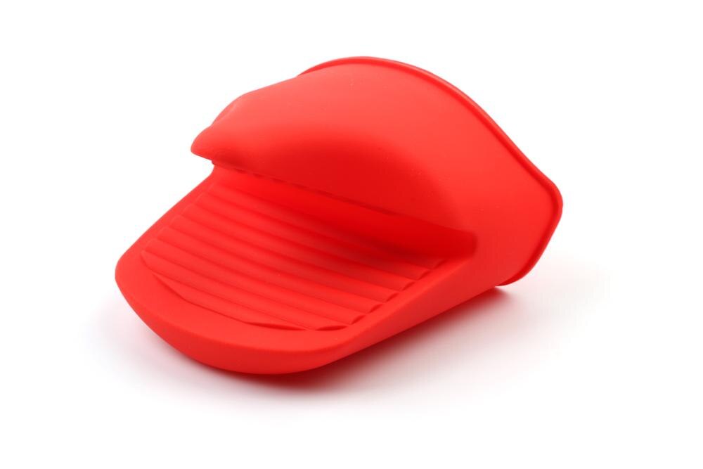 1Pcs Silicone Hittebestendige Handschoenen Clips Isolatie Non Stick Anti-Slip Pot Darm Houder Clip Koken Bakken Oven mitts: Gloves-red
