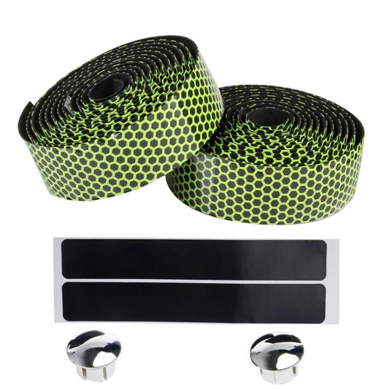 Road Bike Handlebar Wrap Belt 1 Pair Bicycle Handlebar Bandage Disruptive Pattern Mountain Bike: Yellow