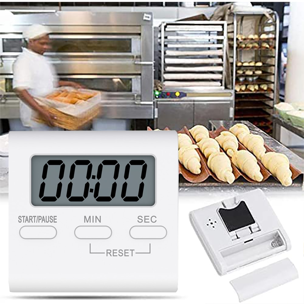 Digital Kitchen Timer Magnetic Countdown Timer with Loud Alarm Big Digits Back Stand for Cooking Classroom Teachers Not Battery