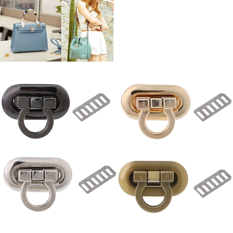 Metal Clasp Turn Lock Twist Lock for DIY Handbag Craft Bag Purse Hardware