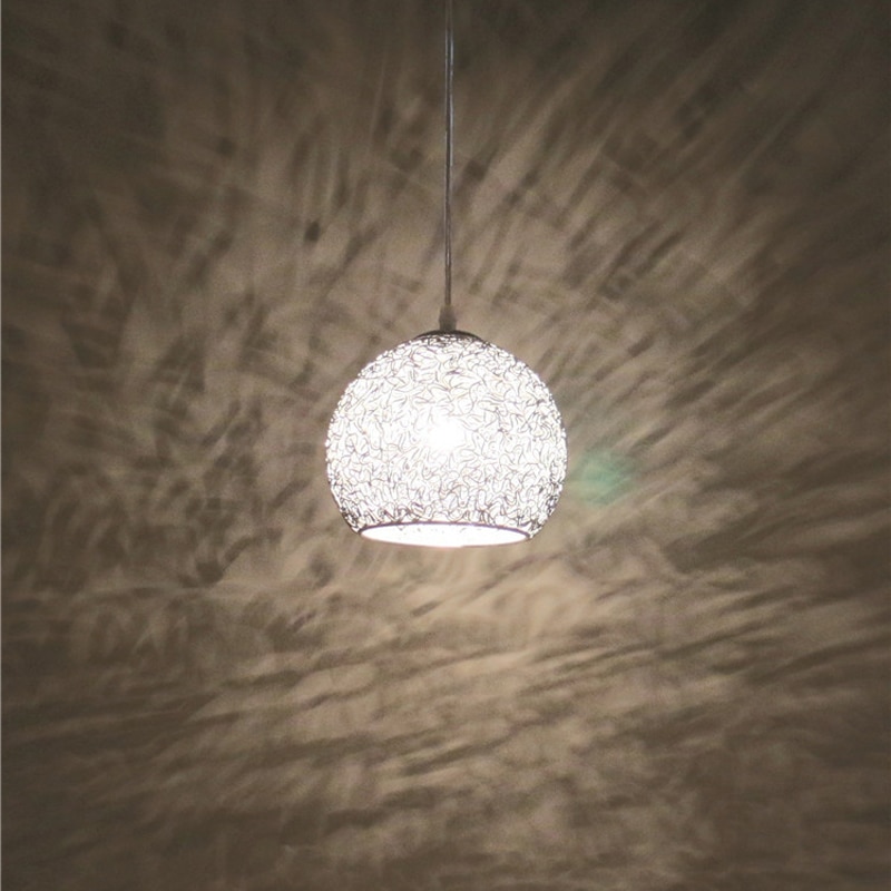 Modern aluminium metall  e27 led taklampa macaron enkelhuvud pendellampa för trappa matsal vardagsrum studie hotell