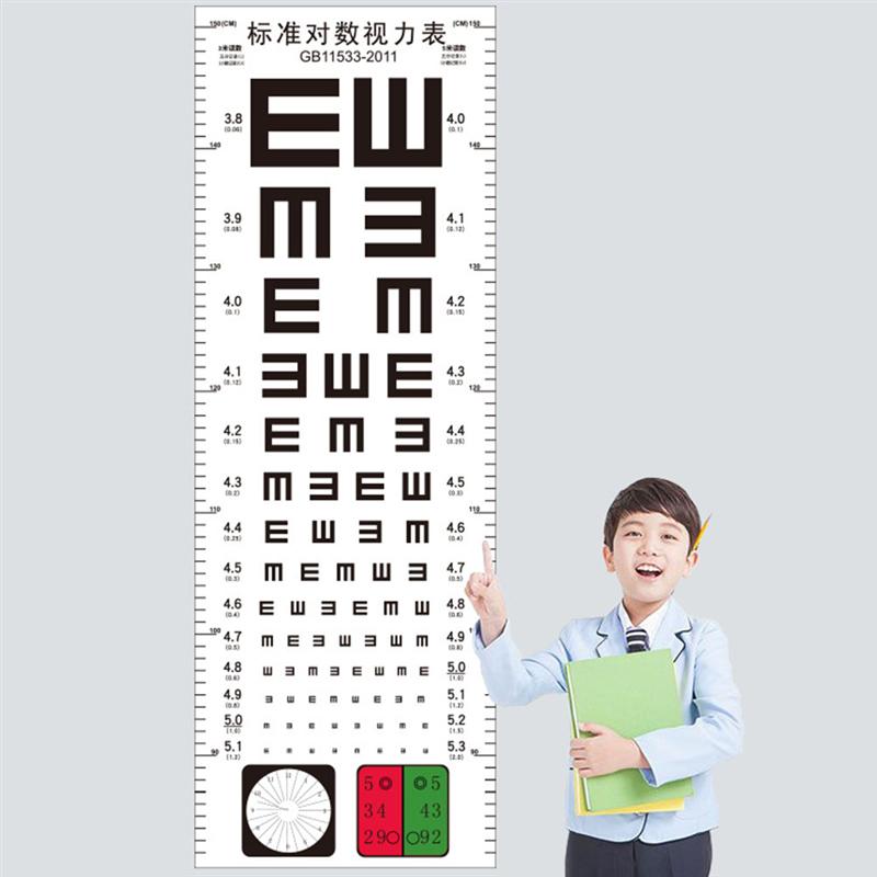 Eye Chart Standard Visual Testing Chart With Height Measure Eye Exam Standard Logarithmic Visual Acuity Chart Of Measured Height