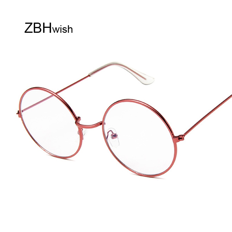 Vintage Clear Lens Bril Vrouwen Nerd Brillen Retro Metalen Frame Brillen Zwarte Kleine Rode Ronde Cirkel Bril