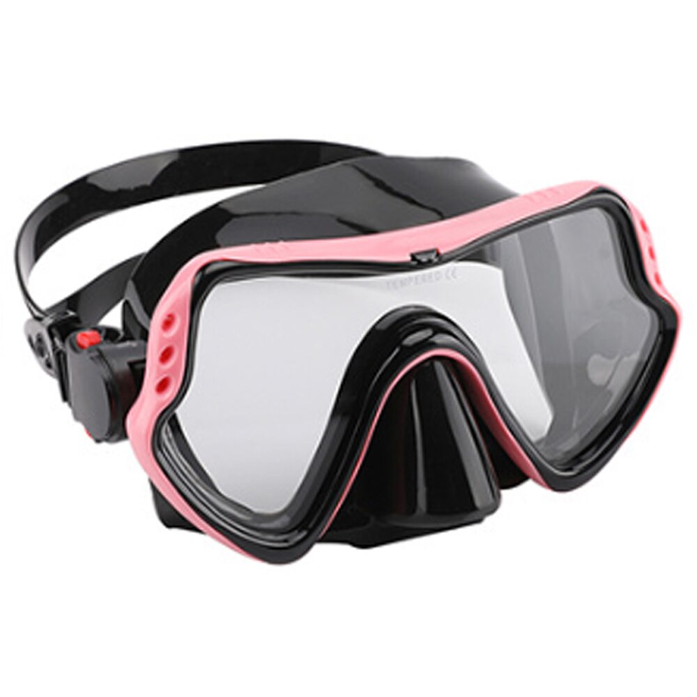 Scuba Diving Mask Snorkel Anti-Fog Goggles Glasse Set Adult Silicone Swimming Fishing Pool Equipment: Mask pink