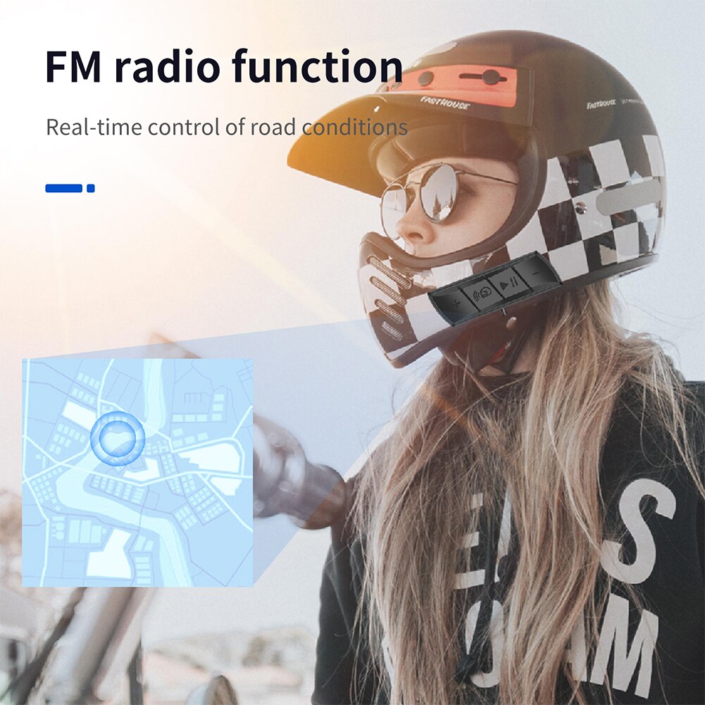 Motorrad Helm Intercom Drahtlose Bluetooth-Kompatibel 5,0 Kopfhörer Headset Stereo Musik Lautsprecher Unterstützung Automatische