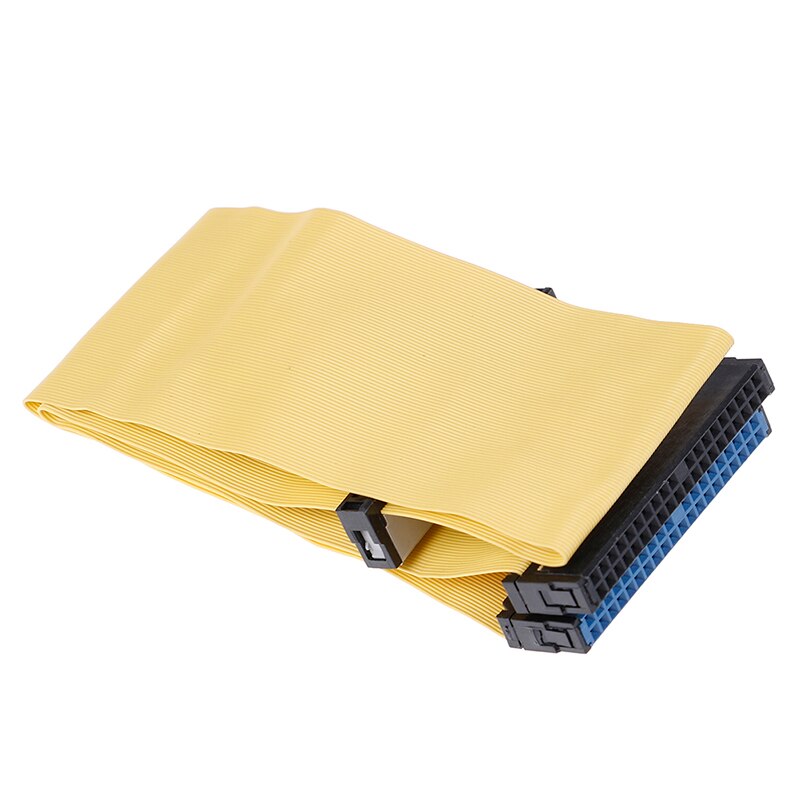 40 Pins 80 Wire PATA/EIDE/IDE Hard Drive DVD Ribbon Cable Yellow 40cm For Dual Devices Telecom Parts