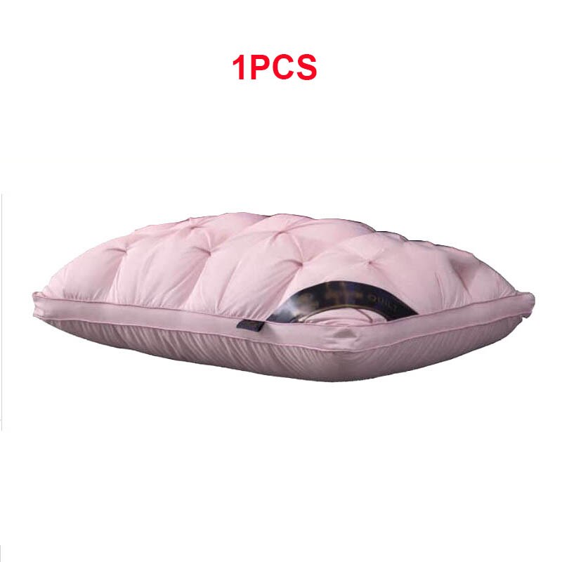 Luksus 3d stil rektangel grå rosa mørkegrønn gås/andedun fjær sengetøy puter dunsikre høy mellom lav pute: 1 stk rosa / 48 x 74cm 1100g